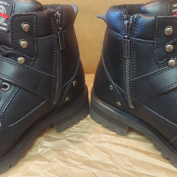 MILWAUKEE Men's "Road Captain" MB433 Black Leather Biker Boots Size 8.5D - Picture 10 of 11